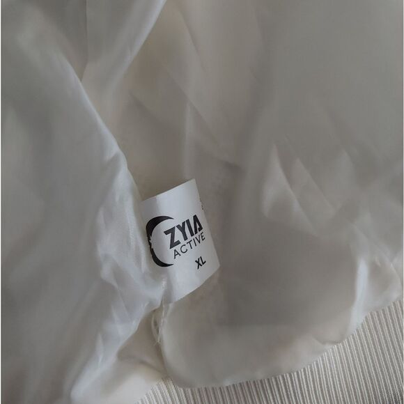 Zyia Active Cream Hooded Teddy Vest Size XL - Picture 7 of 8